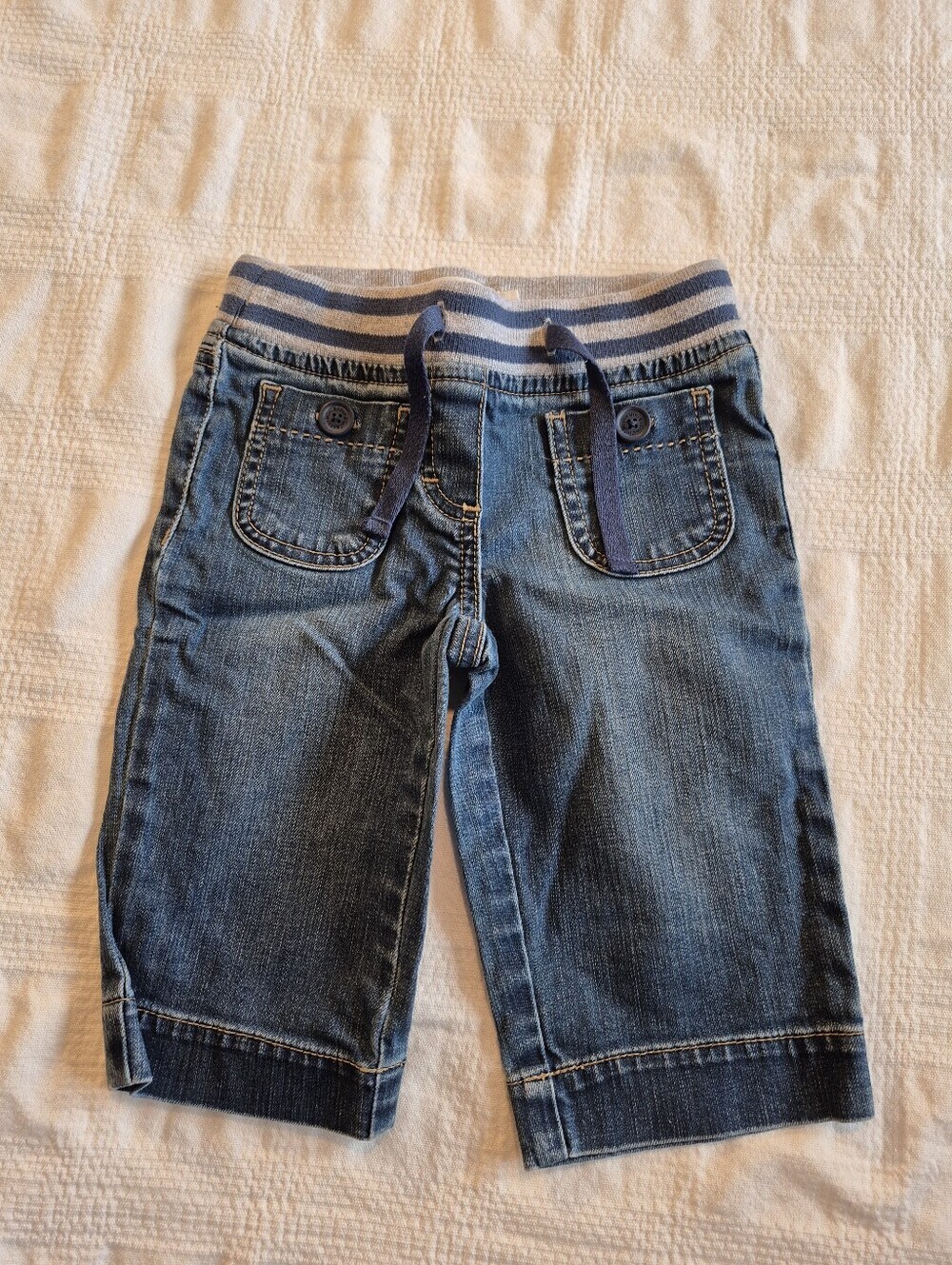 Mini Boden girls 3 years jean capri pants soft waisted VGUC